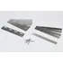 Kit 25und Pendural Aço Inox   Suporte Cortina De Pvc   200mm