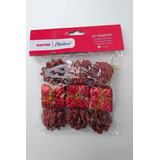 Kit 27 Peças Enfeites Pendentes De Natal Vermelho 3 5cm