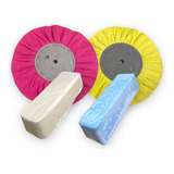 Kit 281 Alumínio Tanque Roda Polimento Espelhamento 30 Cm