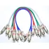 Kit 2cabos 2 Rca + 2 Rca 50cm Metal Blindado Home Theate