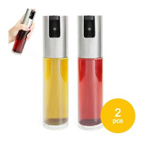 Kit 2pcs Spray Porta Azeite vinagre Aço Inox Sem Desperdício