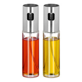 Kit 2pcs Spray Porta Azeite vinagre Aço Inox Sem Desperdício