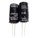 Kit 2peças Capacitor Eletrolítico 470uf 100v Epcos