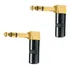 Kit 2plug Conector P10 Estereo 90graus Blindado Profissional
