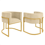 Kit 2poltronas Banqueta decorativa escritório sala recepção