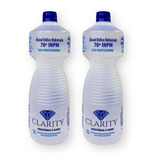 Kit 2un Álcool Etílico 1l Hidratado 70 Bactericida Clarity