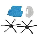 Kit 2un Escova Rotativa Com Refil MOP Filtro Compatível Com Robô Aspirador Multilaser Eclipse HO410