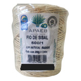 Kit 2un Fio Barbante Sisal Natural 500 1 Rolo 120 Metros
