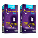 Kit 2un Melatonina Fast 30ml 210mcg Equaliv Sabor Menta