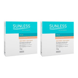 Kit 2un Pó Compacto Facial Fps 50 Farmax Bege Médio