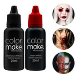 Kit 2un Sangue   Queimadura Colormake Helloween Cosplay