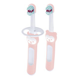 Kit 2uni Escova Dental Baby s Brush Rosa Bebê 6 m Mam
