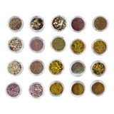 Kit 2x 10 Glitter Encapsulado Flocado Pedrarias Strass Unhas Cor 708 712