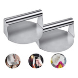 Kit 2x Amassador Prensa Smash Burger Aço Inox Profissional