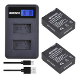 Kit 2x Baterias Carregador Duplo Com Lcd Duplo Gopro 3 3