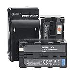 Kit 2x Baterias E Carregador NP F750 F770 Para Sony Monitores E Iluminadores De Led