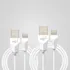 Kit 2x Cabo Lightning iPhone 1m + 2m Turbo 2,4a 12w ELG Cor Branco