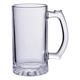Kit 2x Caneca Chopp Vidro Cerveja 470ml Zero Grau Freezer Cor Translúcido
