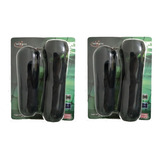 Kit 2x Capa Silicone Proteção Playstation P S Move Com 2 Pçs