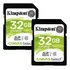 Kit 2x Cartão Memória Sd/sds2 Kingston Canvas 32gb Classe 10