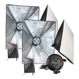 Kit 2x Difusor Softbox Soquete 50x70 Quadruplo E27