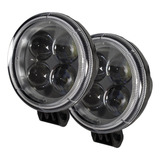 Kit 2x Farol Milha 12w Redondo 12v 24v Led Carro Road 6000k