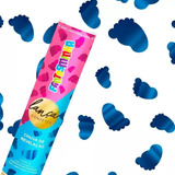Kit 2x Lança Confetes Chá Revelação Ar Comprimido Azul rosa