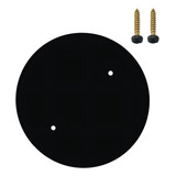 Kit 2x Light Acabamentos Tampa Cega Redonda Rente Caixa Elétrica Parafusos Cor Preto 110v 220v