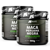 Kit 2x Maca Peruana Negra Preta Premium Em Pó 100 Pura 150g Raw Peruvian Maca Sem Sabor Allfit Nutrition