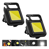 Kit 2x Mini Lanterna Refletor Led Potente 3 Modos De Luz Multifuncional Chaveiro Abridor De Garrafas Pesca Acampamento Trilhas Recarregável Usb Com Imã
