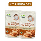 Kit 2x Mistura Para Pão Multigrãos Sem Glúten Vitalin 300g