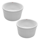 Kit 2x Ramekin Porcelana 150ml Molheira Recipiente Médio Cor