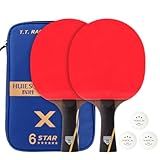 Kit 2x Raquetes Classica Classineta Tênis De Mesa Huieson 6 Estrelas Profissional Ping Pong Capa Raqueteira 3 Bolas 3 Estrelas 2x Classineta 