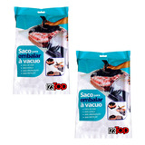 Kit 2x Saco A Vácuo 70x110 Viagem Roupas Edredom Protetor