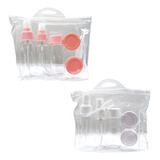 Kit 2x Saco Porta Viagem Mini Frascos Cosméticos Shampoo Cor Hs 841