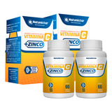 Kit 2x Suplemento Alimentar Vitamina C Zinco 60 Cápsulas