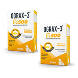 Kit 2x Suplemento Cães Gatos Avert Ograx 3 500 30 Cápsulas