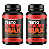 Kit 2x Testo Power Max Energia Testosteronaa 120 Cápsulas Sabor Sem Sabor