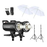 Kit 2x Tocha Godox Sk300 Ii Digital P Estúdio 600w 110v Nfe
