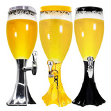 Kit 2x Torre De Chopp Resfriador Iluminado Chopeira Portatil A Gelo Cerveja Gelada Com 4 Resfriadores