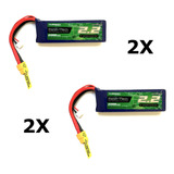 Kit 2x Turnigy Nano Tech 2200mah 2s 35 70c Lipo Airsoft Aero
