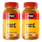 Kit 2x Vitamina C 1000mg 180 Comprimido Vegano Fdc