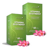 Kit 2x Vitamina D Com Vitamina K2 60 Capsulas Puravida