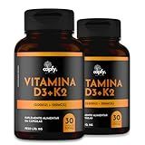 Kit 2x Vitamina D3 K2 Mk7 Vitamina D 2000 Ui K2 120 Mcg Menaquinona Cápsulas Sinérgicas 500mg Suporte Imunidade