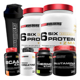 Kit 2x Whey 900g Bcaa Creatina Glutamina thermo copo