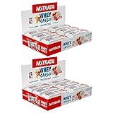 KIT 2X Whey Grego Bar CX C 12 Unidades NUTRATA Morango Com Chantilly 