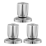 Kit 3 Acabamento Registro Docol C50 Metal Gaveta Pressão