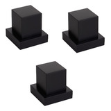 Kit 3 Acabamentos P Registro Quadrad 1 2 Ou 3 4 P Deca Preto Bruno Acabamentos Luxo