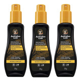 Kit 3 Acelerador De Bronzeado Spray Gel Dark Tanning 125g Ag