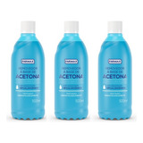 Kit 3 Acetona Removedor